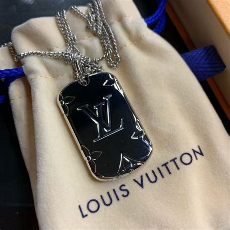 louis vuitton necklace lock silver|louis vuitton monogram locket necklace.